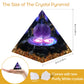 🔮Crystal Pyramid for Positive Energy, Amethyst&Obsidian Healing Crystal Pyramids for Reduce Stress Chakra Reiki Healing Meditation Attracts Lucky and Success