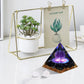 🔮Crystal Pyramid for Positive Energy, Amethyst&Obsidian Healing Crystal Pyramids for Reduce Stress Chakra Reiki Healing Meditation Attracts Lucky and Success