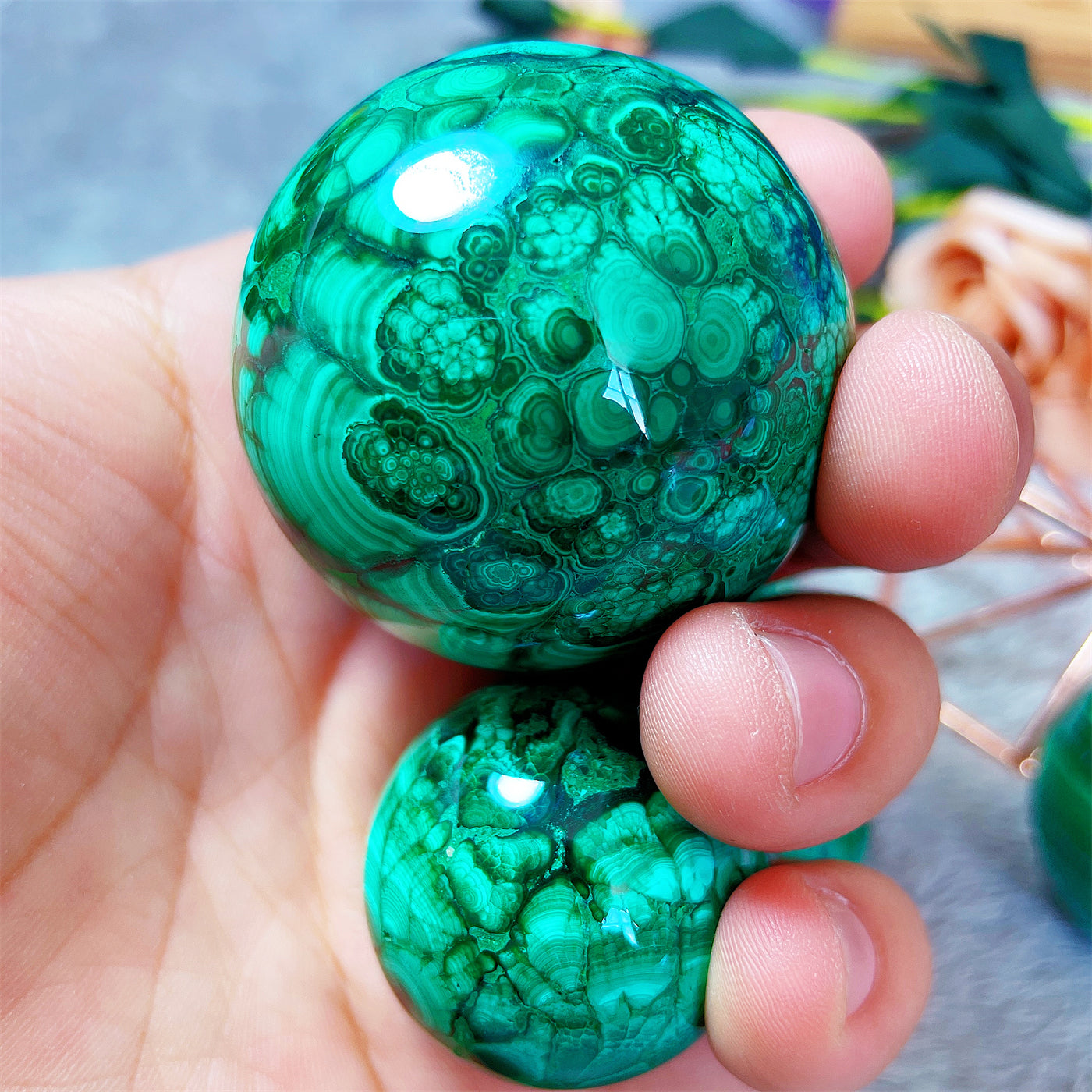 Malachite Sphere 1KG